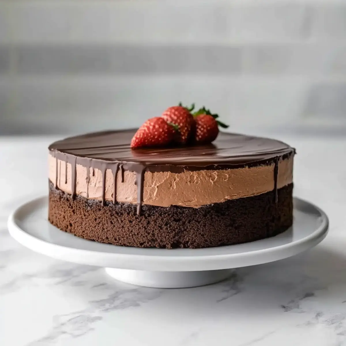 Triple Chocolate Mousse Cake