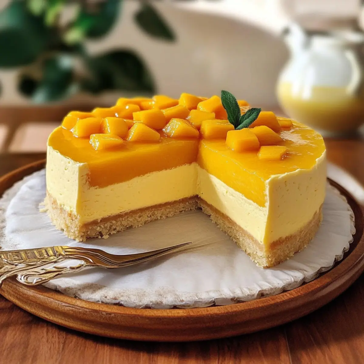 Tropical Mango Mousse Cake: A No-Bake Delight You'll Love 4 Mango Mousse Cake