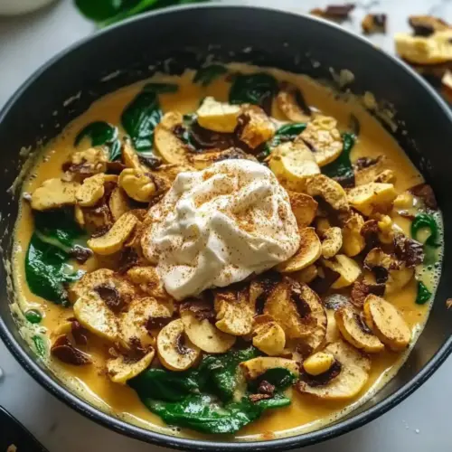 Mushroom Spinach Scrambled Eggs