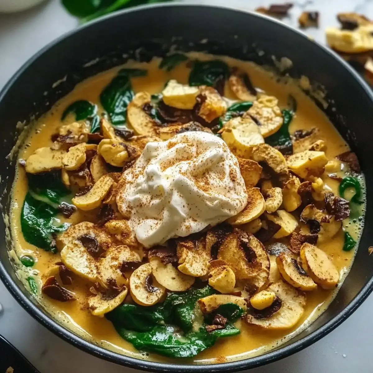 Mushroom Spinach Scrambled Eggs for a Cozy Breakfast Bliss 4 Mushroom Spinach Scrambled Eggs