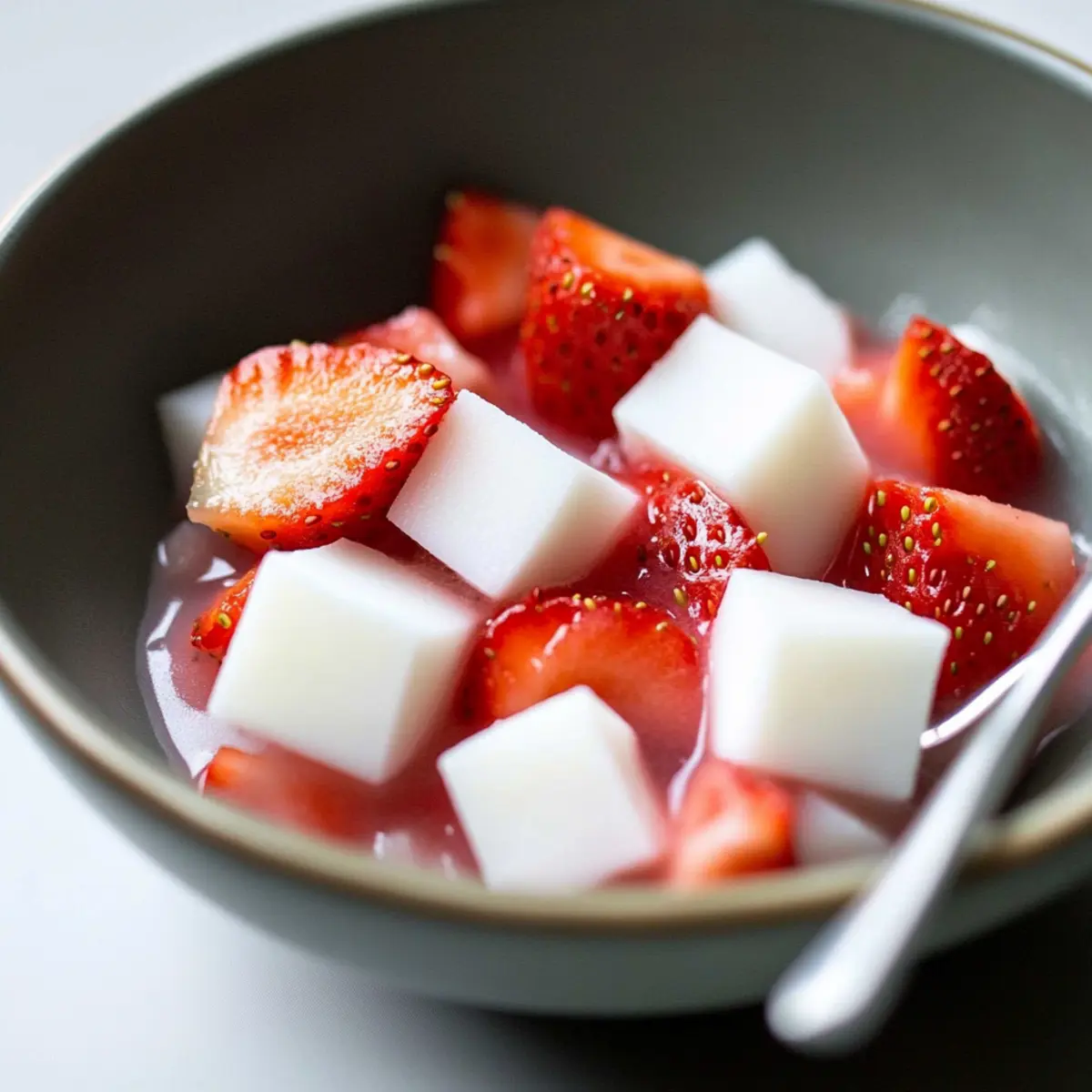 Strawberry-Haupia Agar Agar
