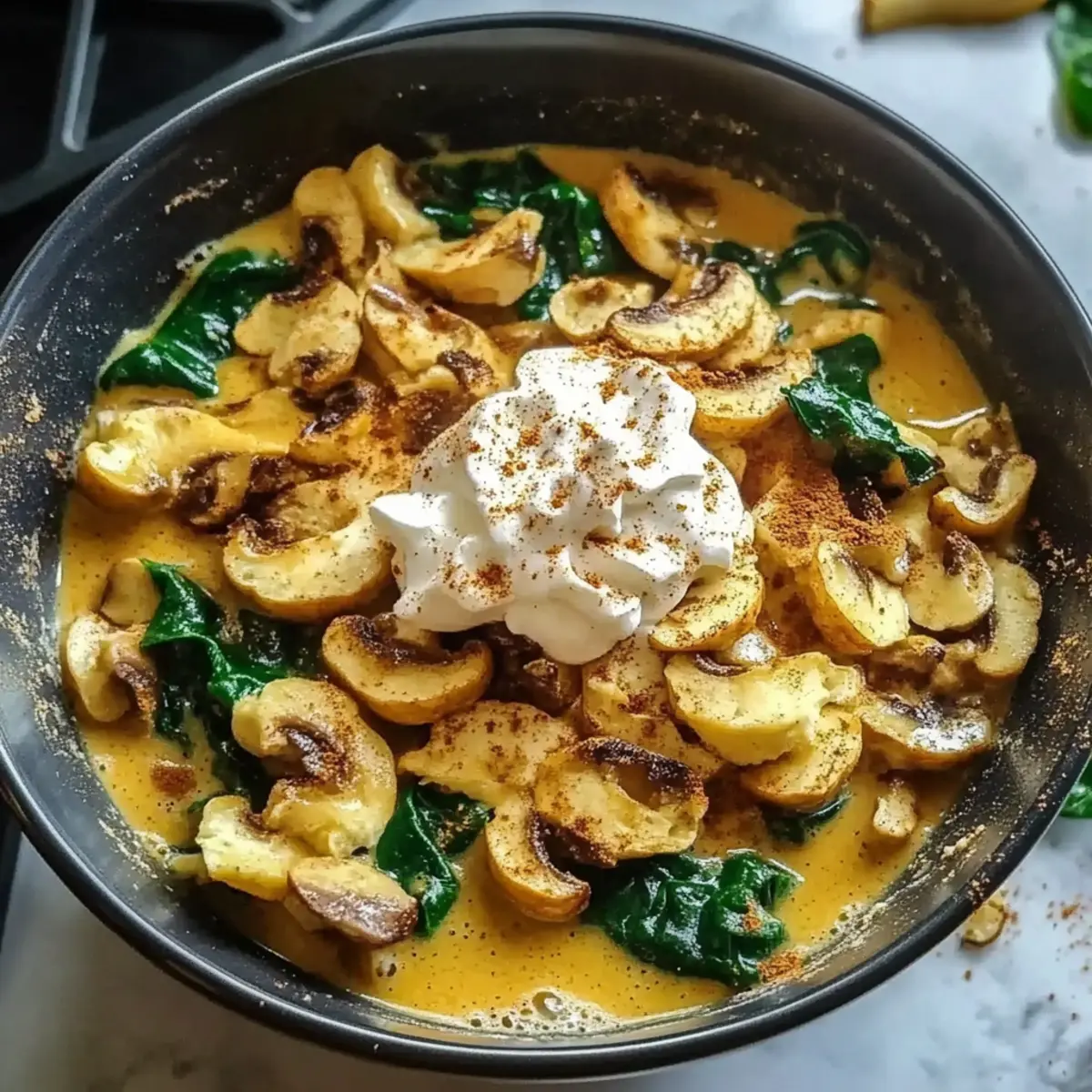 Mushroom Spinach Scrambled Eggs for a Cozy Breakfast Bliss 1 unnamed file 65