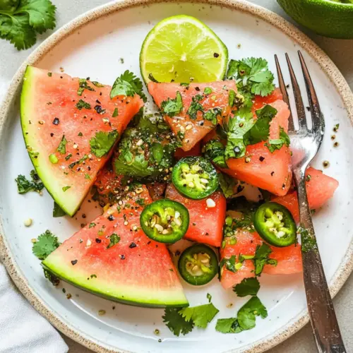 Spicy Watermelon Salad with Cilantro and Lime Bliss 8 null