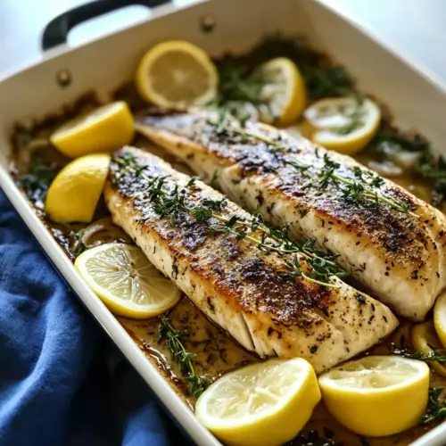 Mediterranean Herb and Lemon Baked Branzino