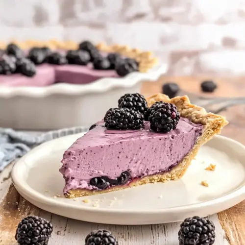 No Bake Blackberry Cream Pie