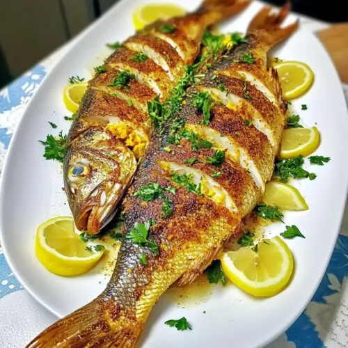 Oven Baked Whole Yellowtail Snapper