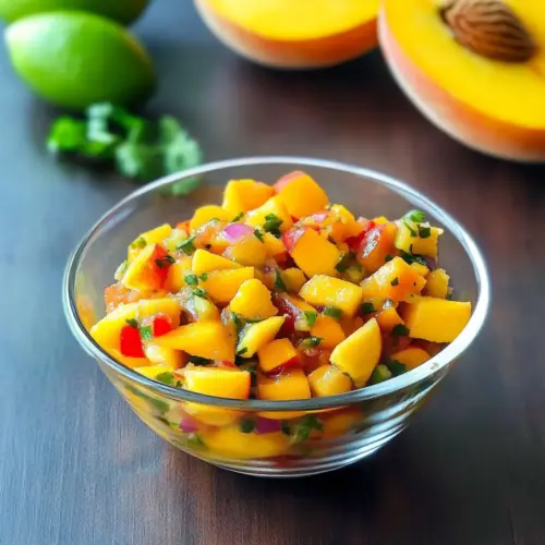 Fresh Peach Mango Salsa
