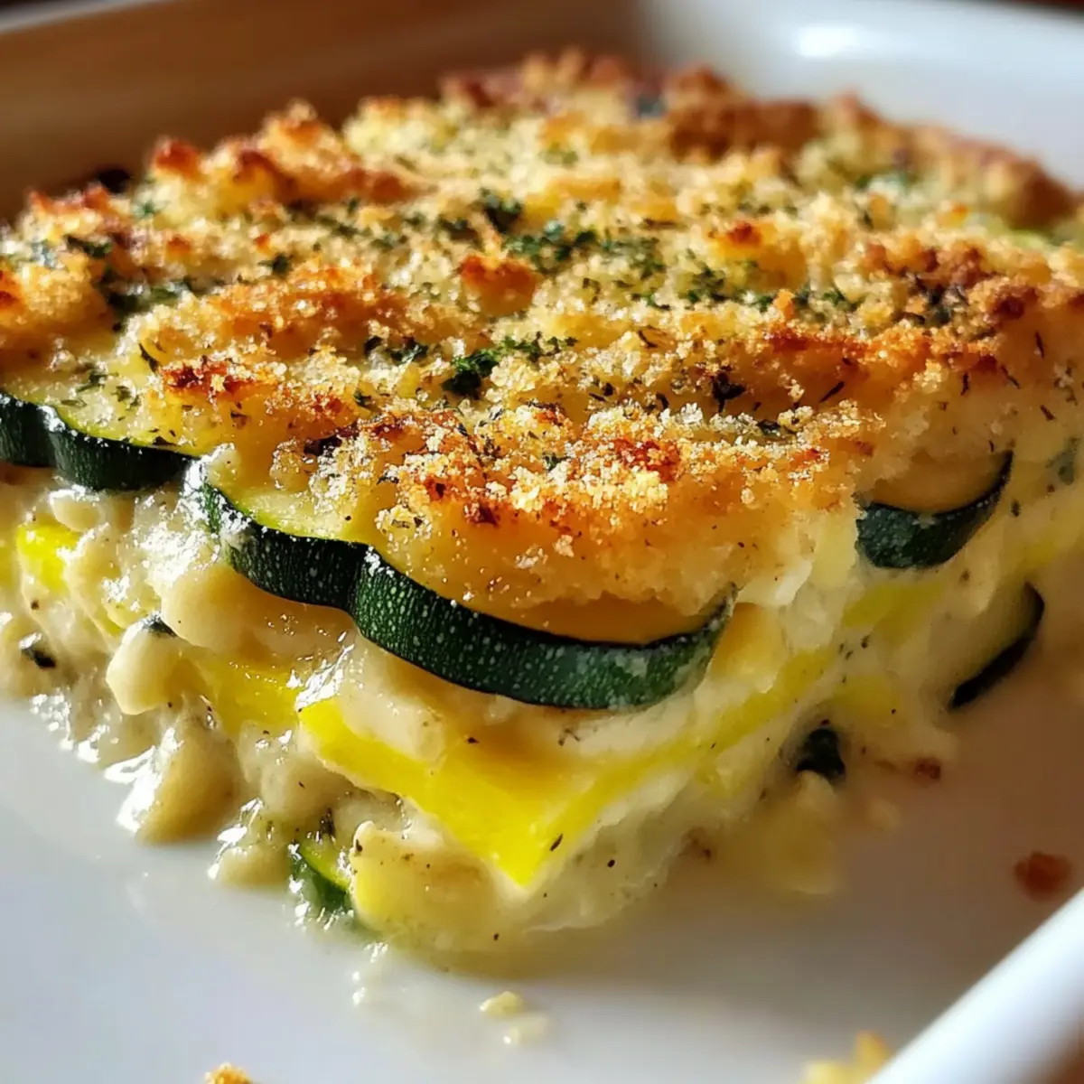 Zucchini and Yellow Squash Au Gratin