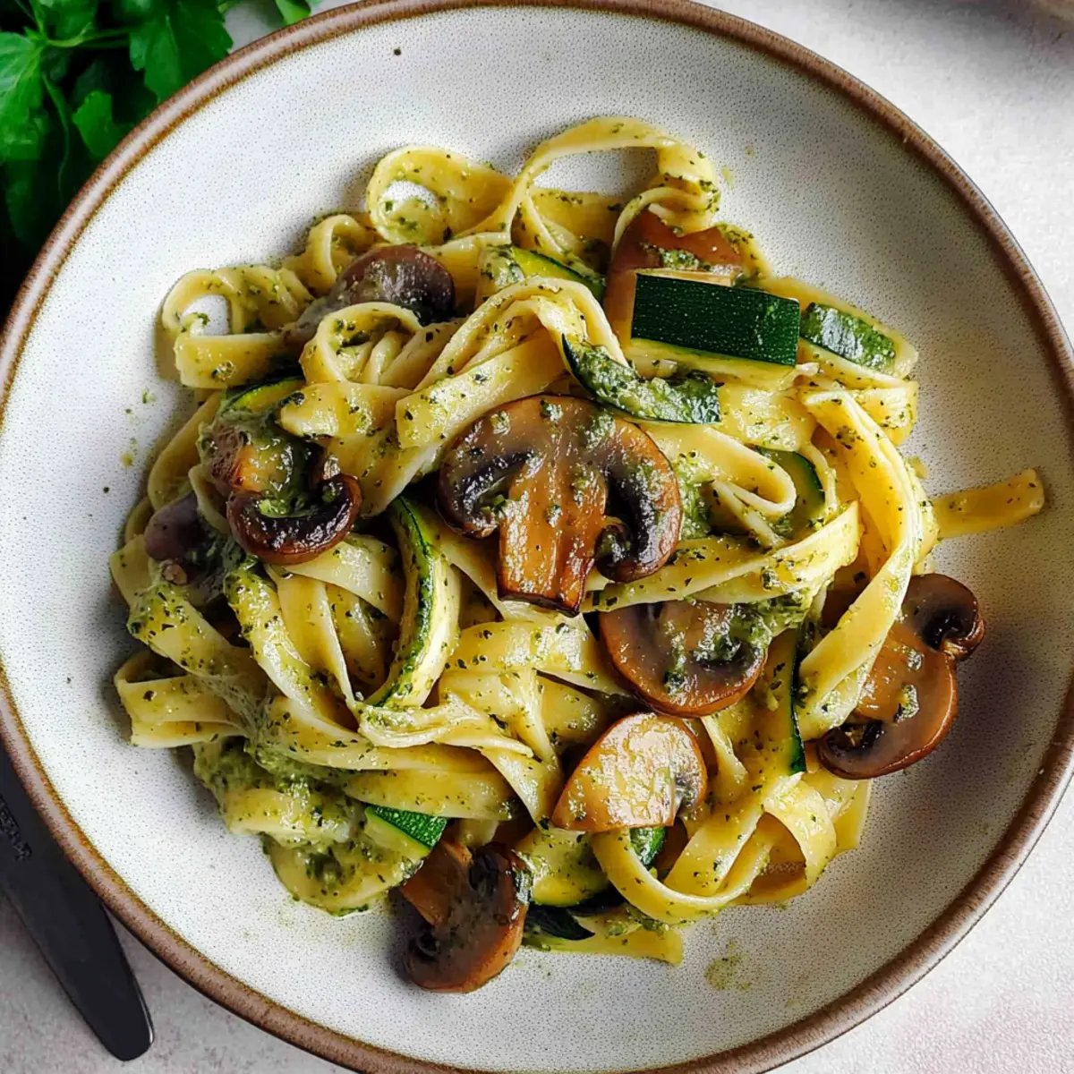 Zucchini Mushroom Pasta