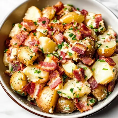 Tasty German Potato Salad with Bacon and Tangy Dressing 7 German Potato Salad