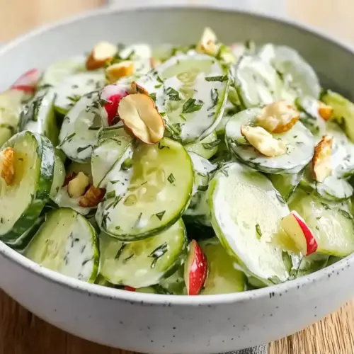 Crunchy Cucumber Apple Salad with Fresh Dressing