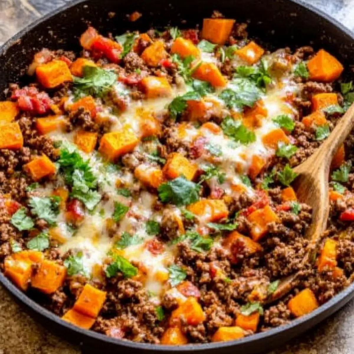 Savory Southwest Ground Beef and Sweet Potato Skillet Delight 2 unnamed file 314