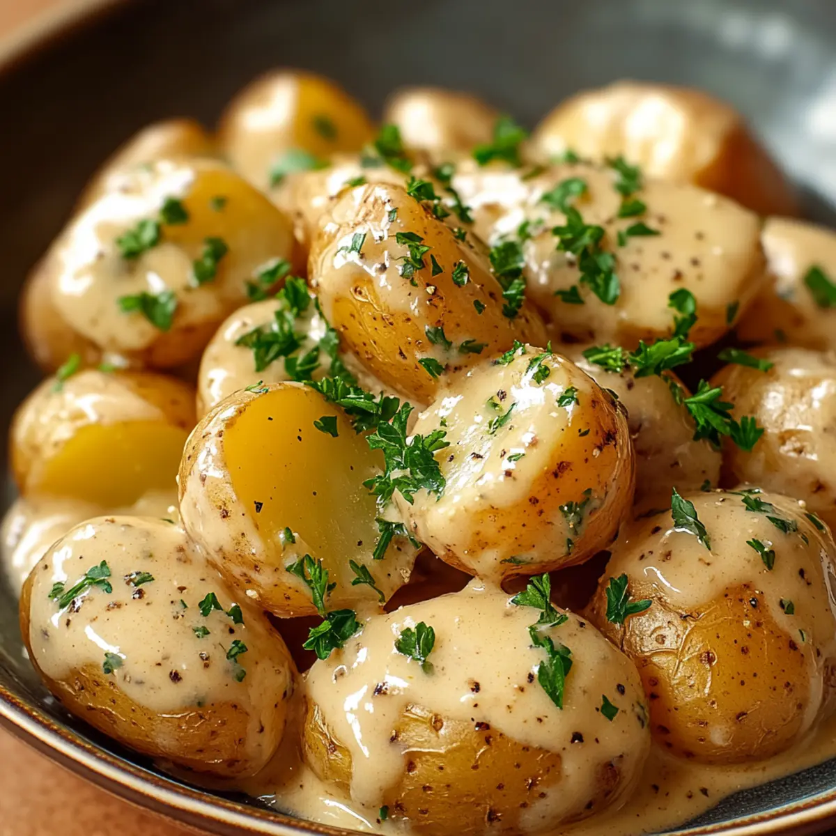 Creamy Garlic Sauce Baby Potatoes for Irresistible Comfort 4 Creamy Garlic Sauce Baby Potatoes