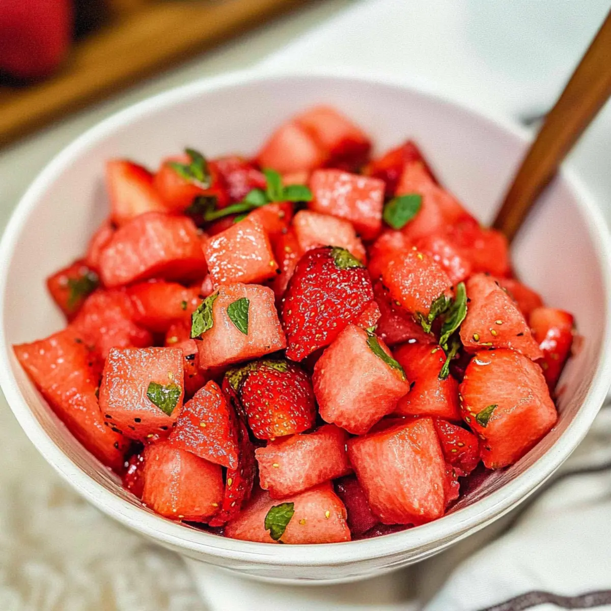 Strawberry Watermelon Salad with Honey Lime