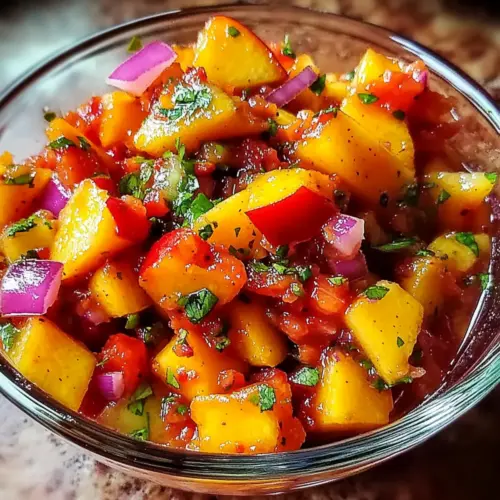 Sweet Spicy Peach Salsa