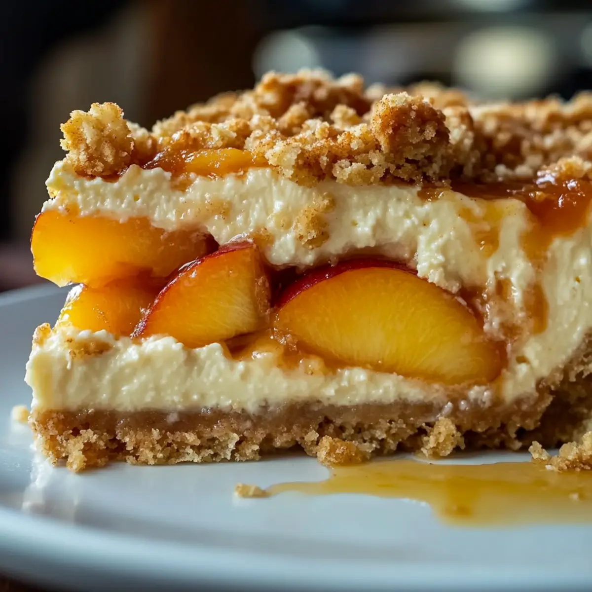 Peach Cobbler Cheesecake