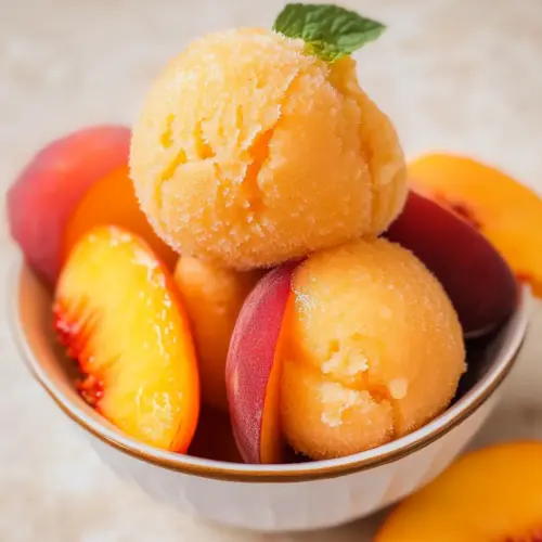 Perfect Peach Sorbet: Refreshing Summer Bliss in Every Scoop 2 Perfect Peach Sorbet