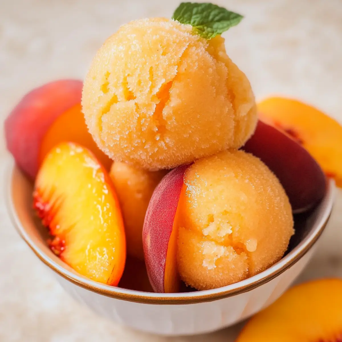 Perfect Peach Sorbet