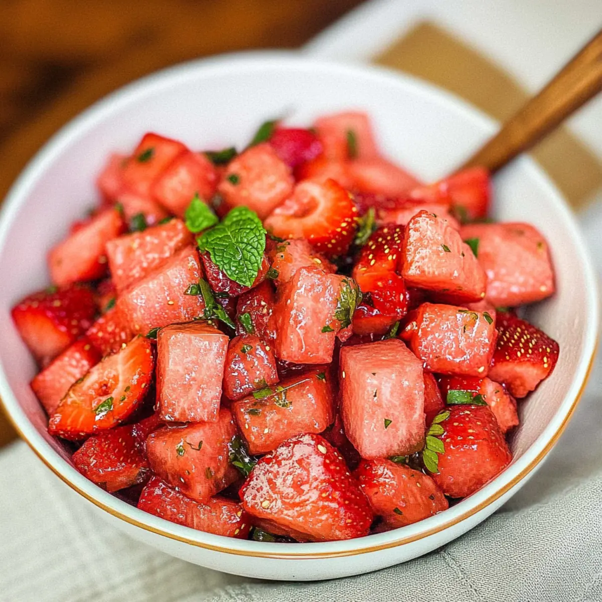 Strawberry Watermelon Salad with Honey Lime
