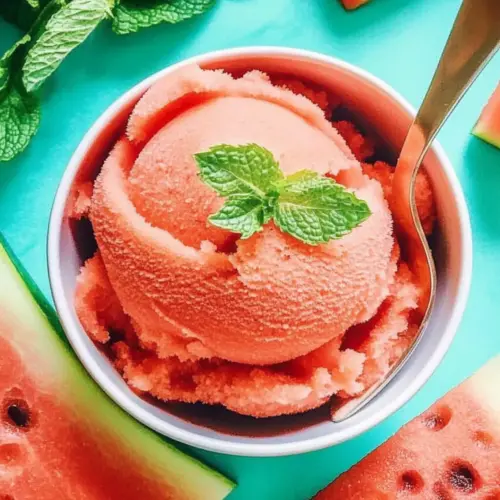 Refreshing Watermelon Sorbet Ready in Just 5 Minutes 4 Watermelon Sorbet
