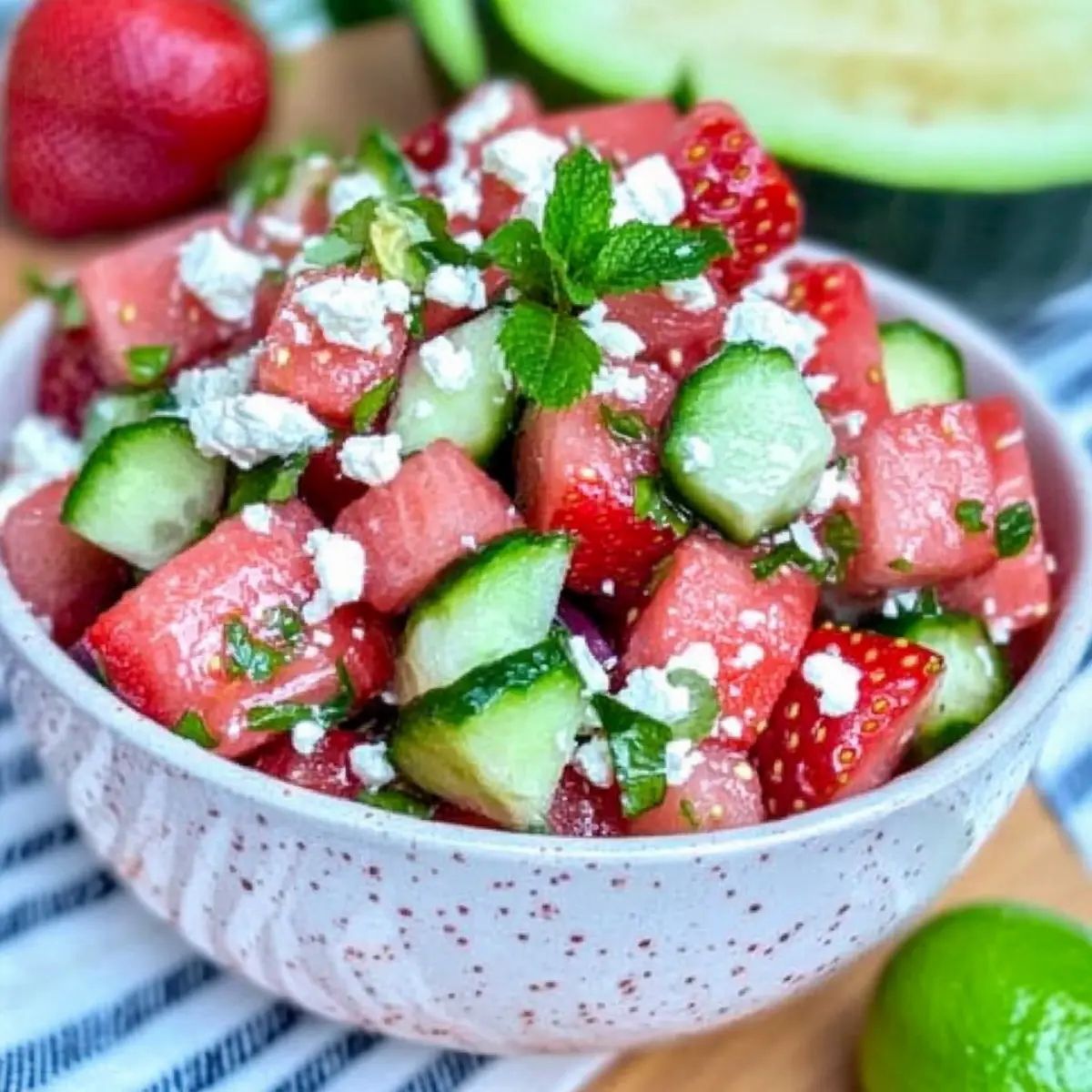 Cool and Refreshing Cucumber Watermelon Strawberry Salad 3 unnamed file 79