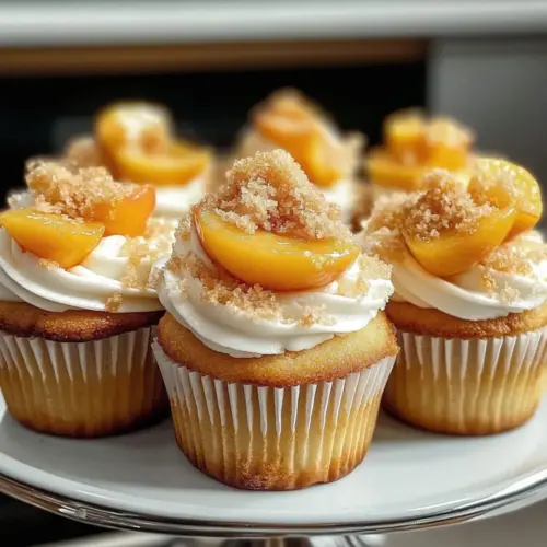 Peach Cobbler Cupcakes