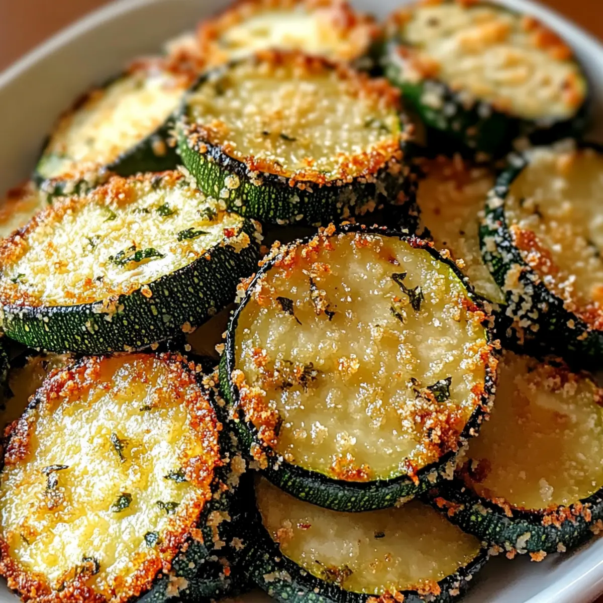 Crunchy Garlic Parmesan Roasted Zucchini