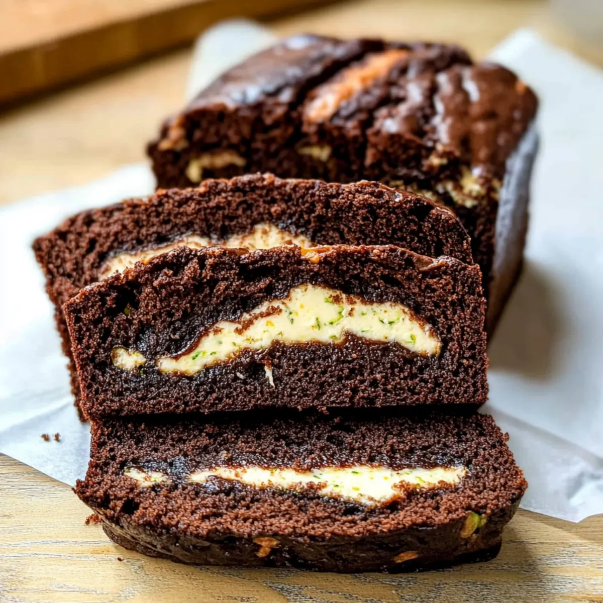 Decadent Chocolate Zucchini Bread with Cream Cheese Filling 1 unnamed file 414