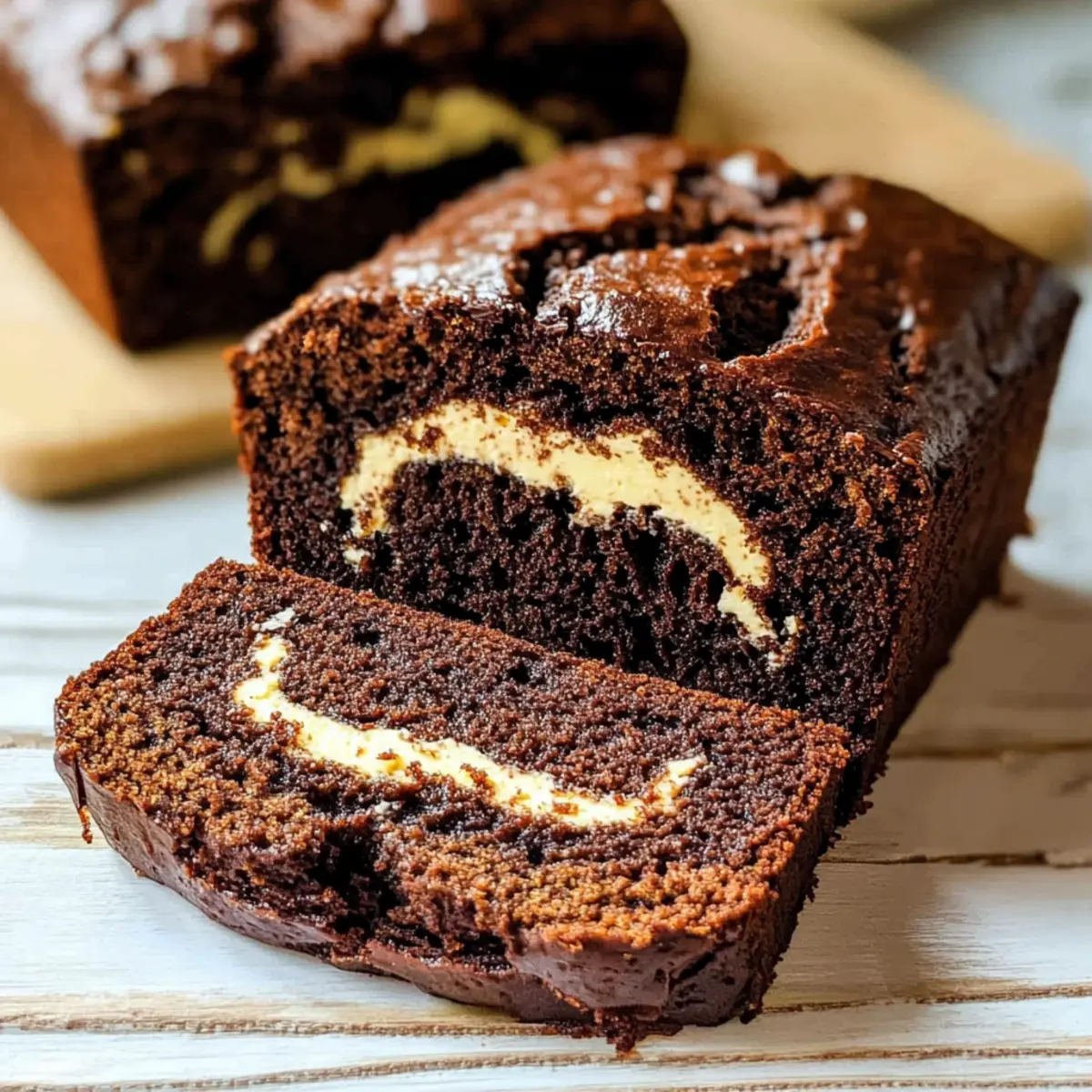 Decadent Chocolate Zucchini Bread with Cream Cheese Filling 2 unnamed file 416