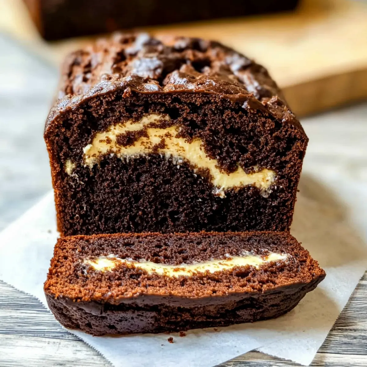 Decadent Chocolate Zucchini Bread with Cream Cheese Filling 3 unnamed file 418