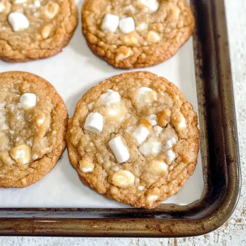 Marshmallow Crispy Cookies