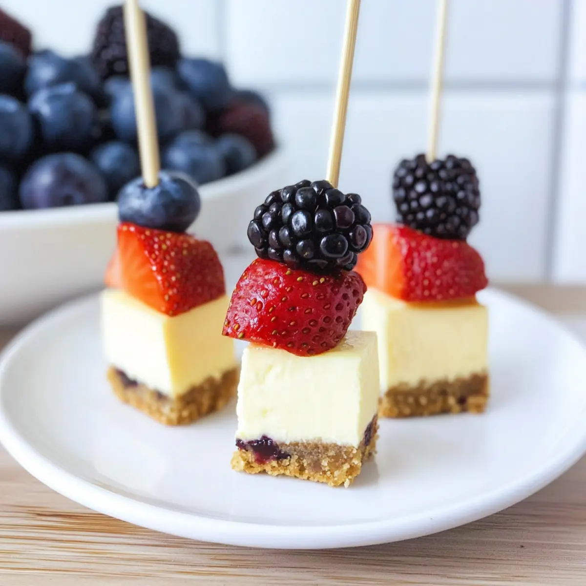Berry Cheesecake Kabobs: A Delightful No-Bake Treat 4 Berry Cheesecake Kabobs