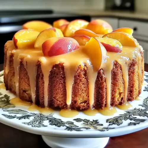 Southern Peach Buttermilk Pound Cake