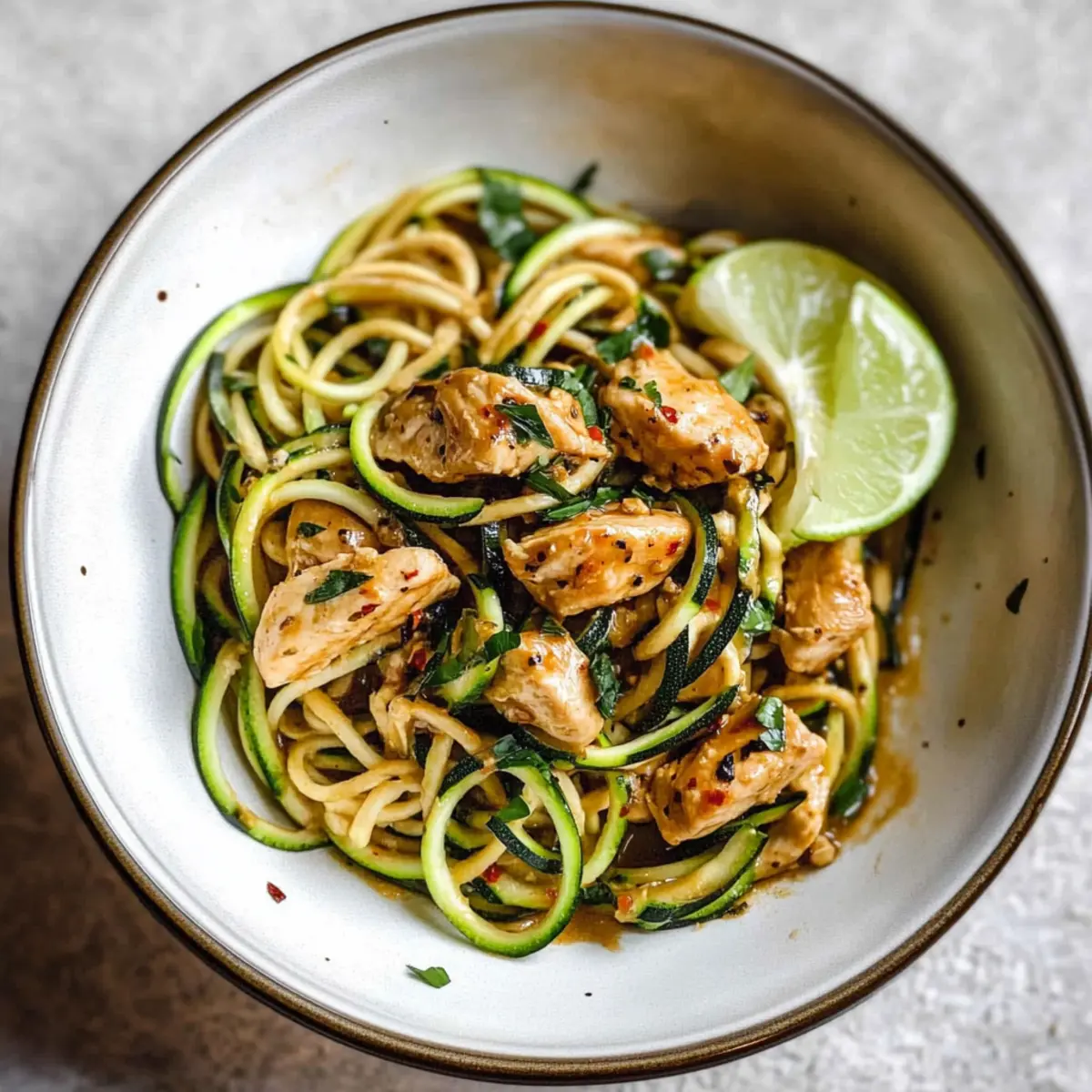 Sweet and Spicy Chicken Zoodles in 15 Minutes Flat! 4 Sweet and Spicy Chicken Zoodles