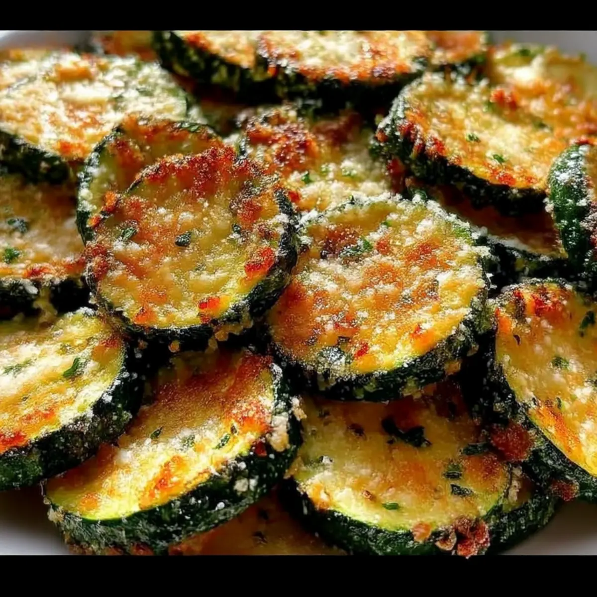 Crunchy Garlic Parmesan Roasted Zucchini