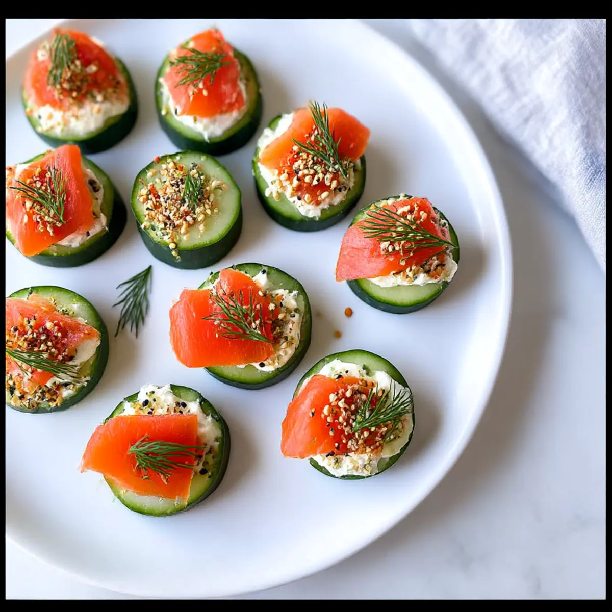 Smoked Salmon Cucumber Bites: Refreshing Low-Carb Delights 36 Smoked Salmon Cucumber Bites