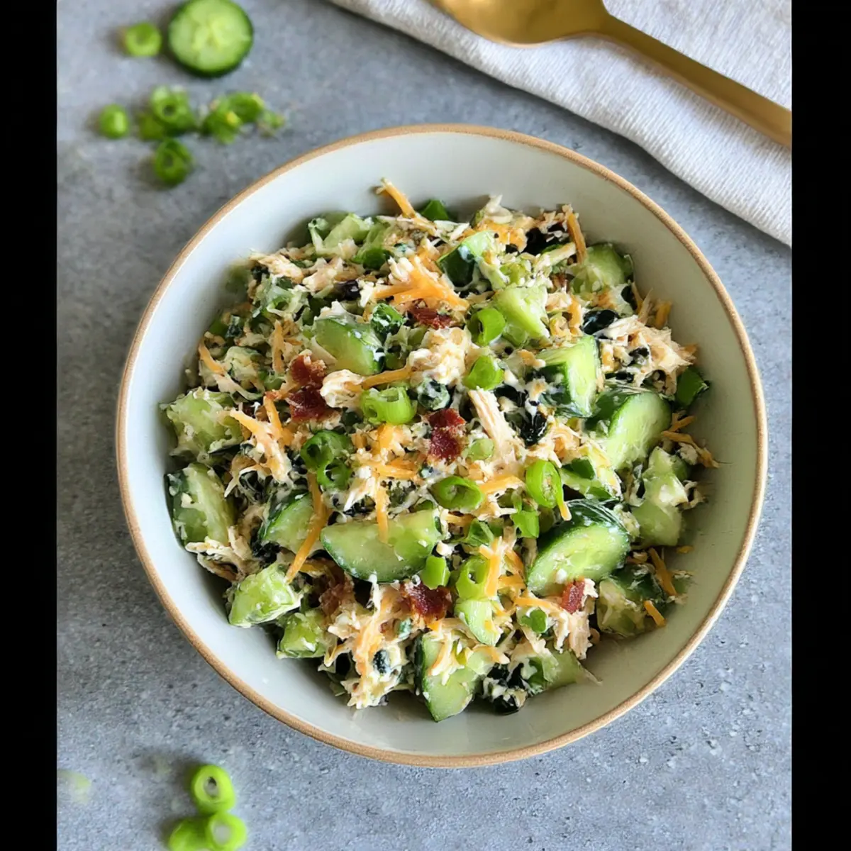 Jalapeno Popper Cucumber Salad
