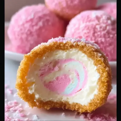 Crispy Cotton Candy Cheesecake Bombs for Sweet Nostalgia 24 Cotton Candy Cheesecake Bombs