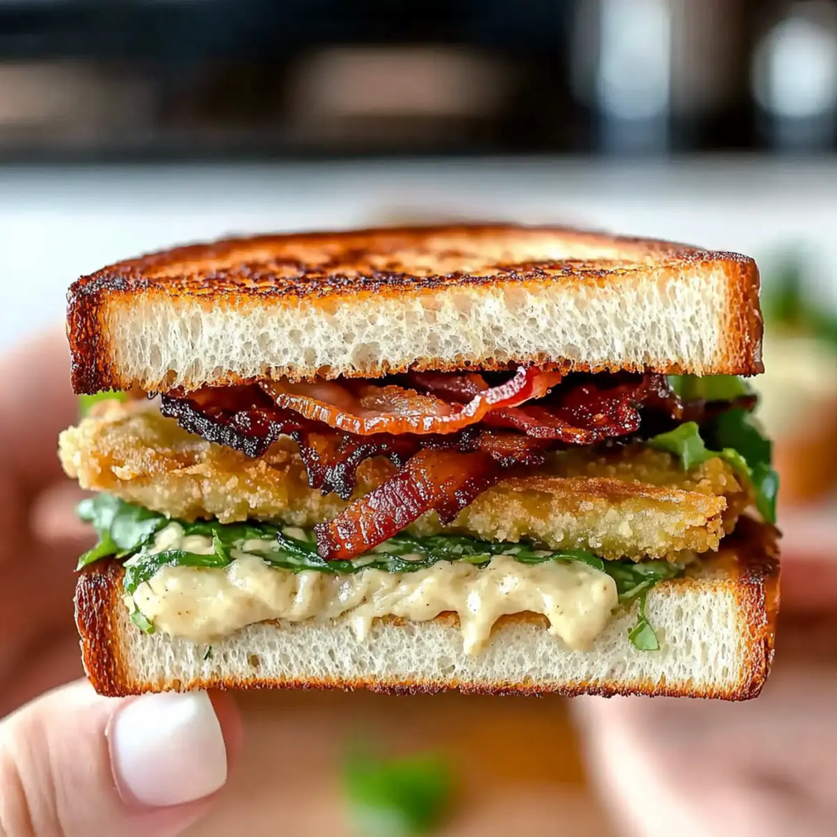 Crunchy Fried Green Tomato BLT Sandwich