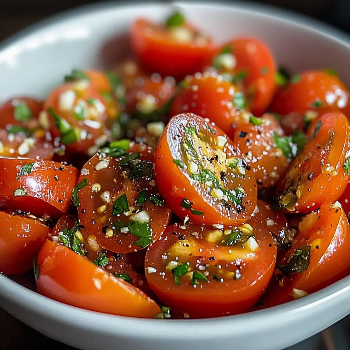 Tomato Garlic Salad Recipe