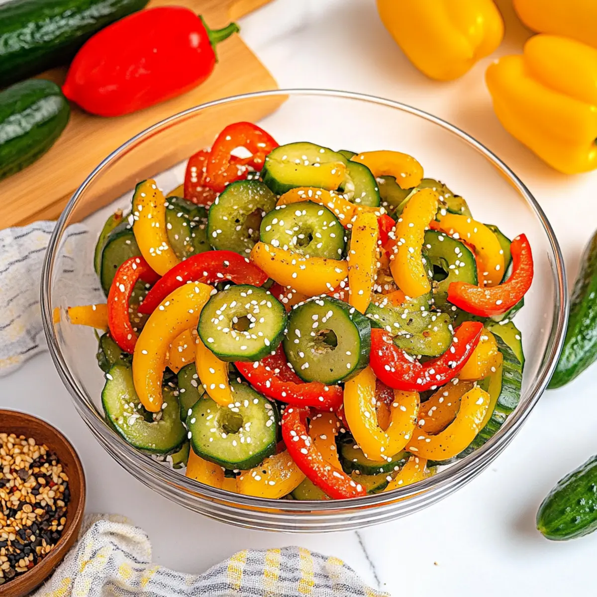 Cucumber and Sweet Pepper Salad: A Refreshing Crunch Delight 4 Cucumber and Sweet Pepper Salad
