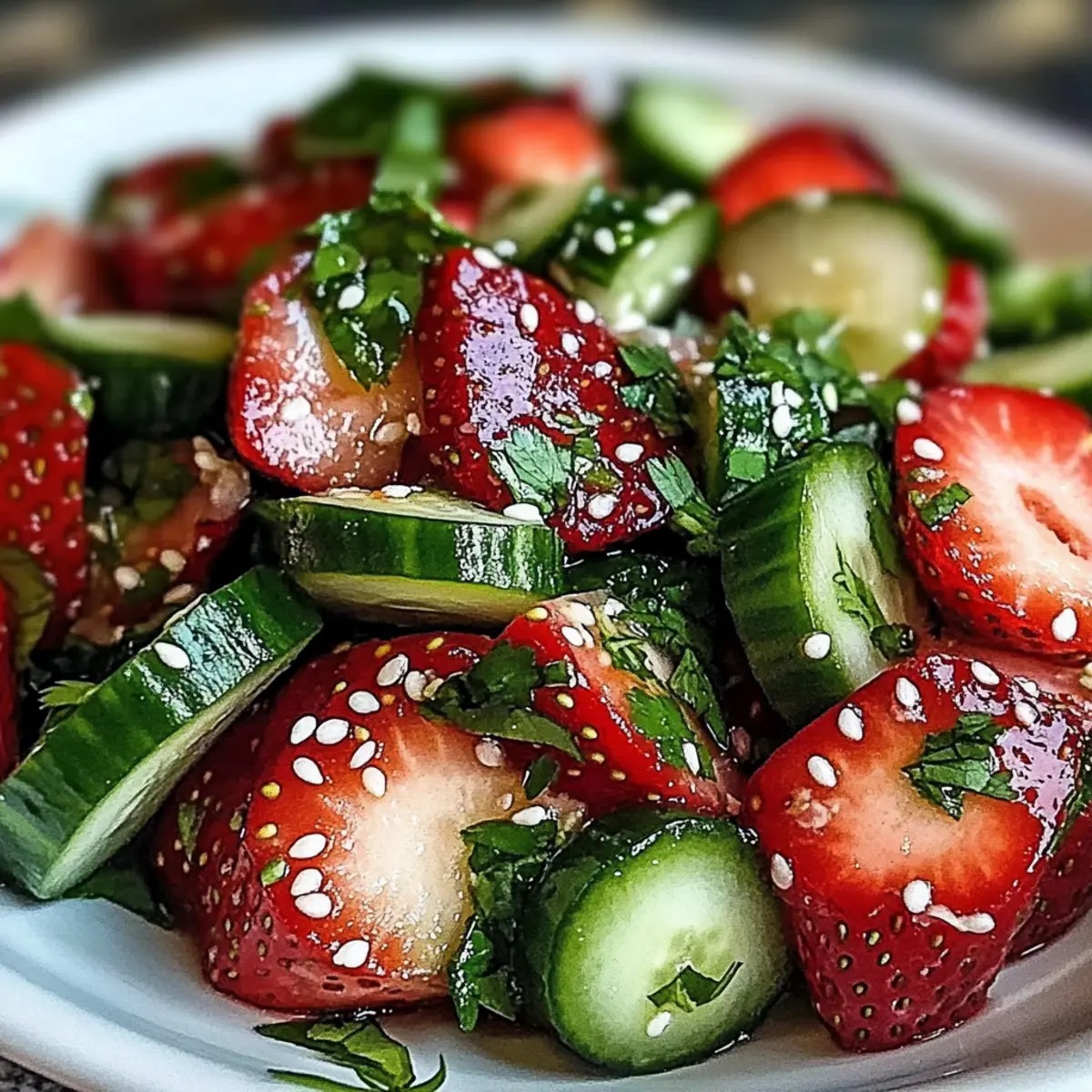 Cucumber Strawberry Salad