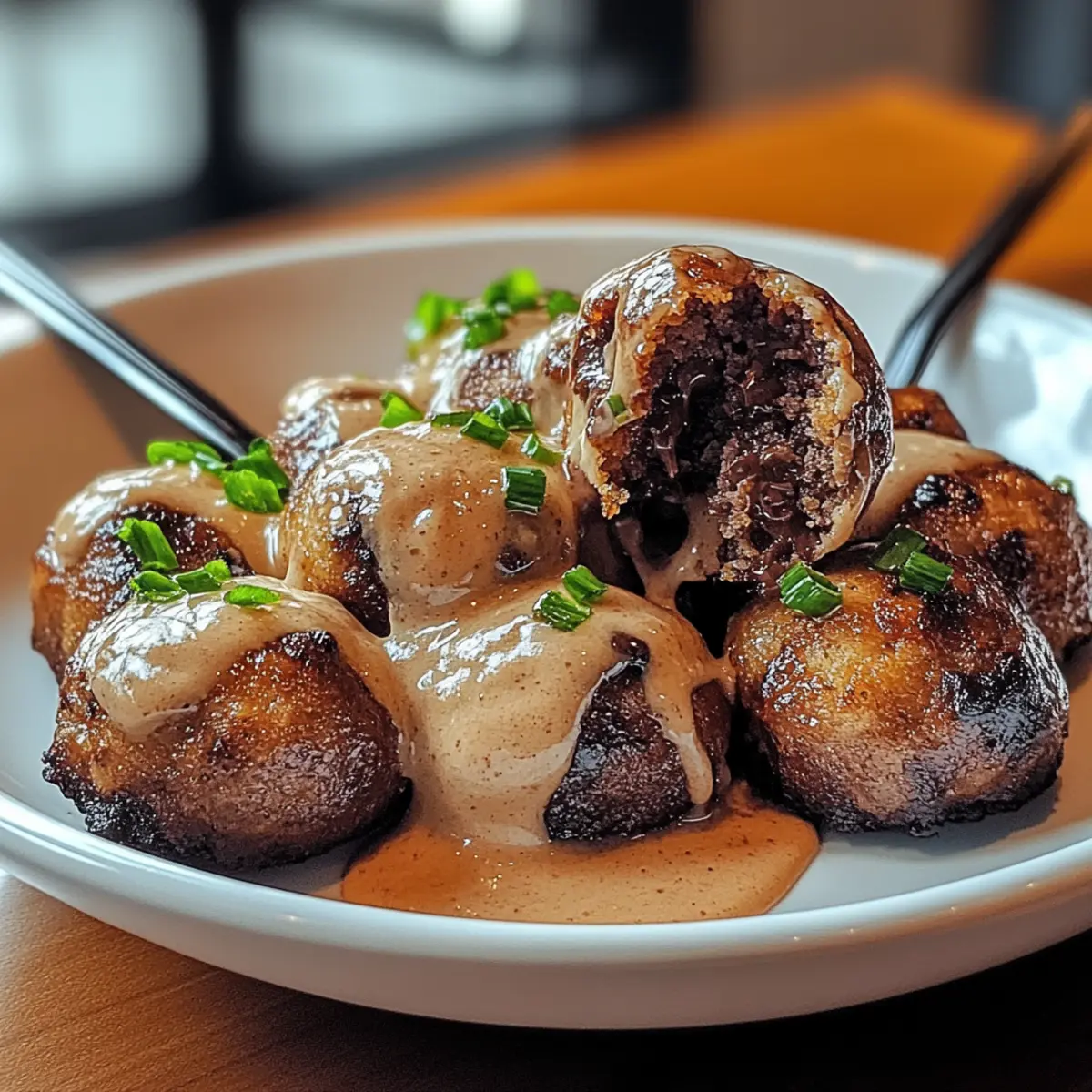Korean BBQ Meatballs with Spicy Mayo Dip