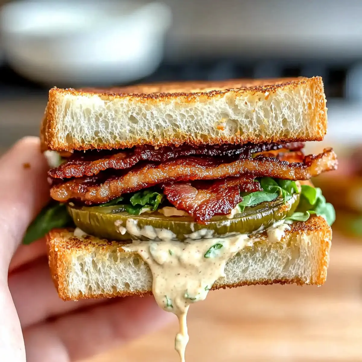 Crunchy Fried Green Tomato BLT Sandwich