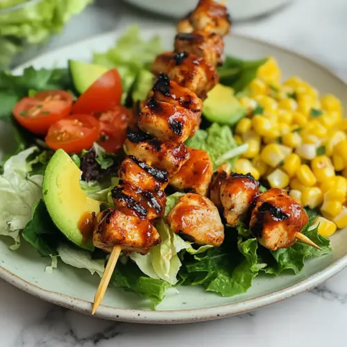 BBQ Chicken Skewer Salad: A Flavorful Healthy Delight 8 BBQ Chicken Skewer Salad