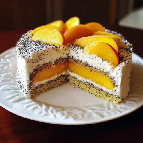 Peach Cake with Poppy Seeds: A Soft Slice of Joy 1 Peach cake with poppy seeds