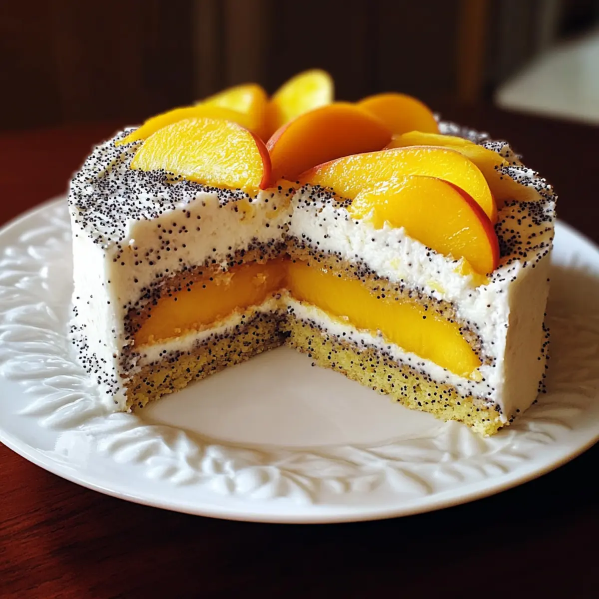 Peach Cake with Poppy Seeds: A Soft Slice of Joy 4 Peach cake with poppy seeds