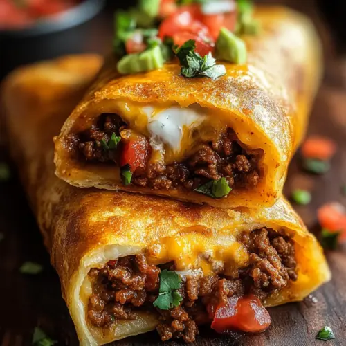 Beef and Cheese Chimichangas