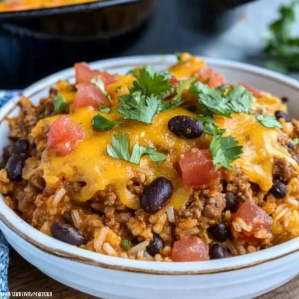 Beef Enchilada Casserole with Rice