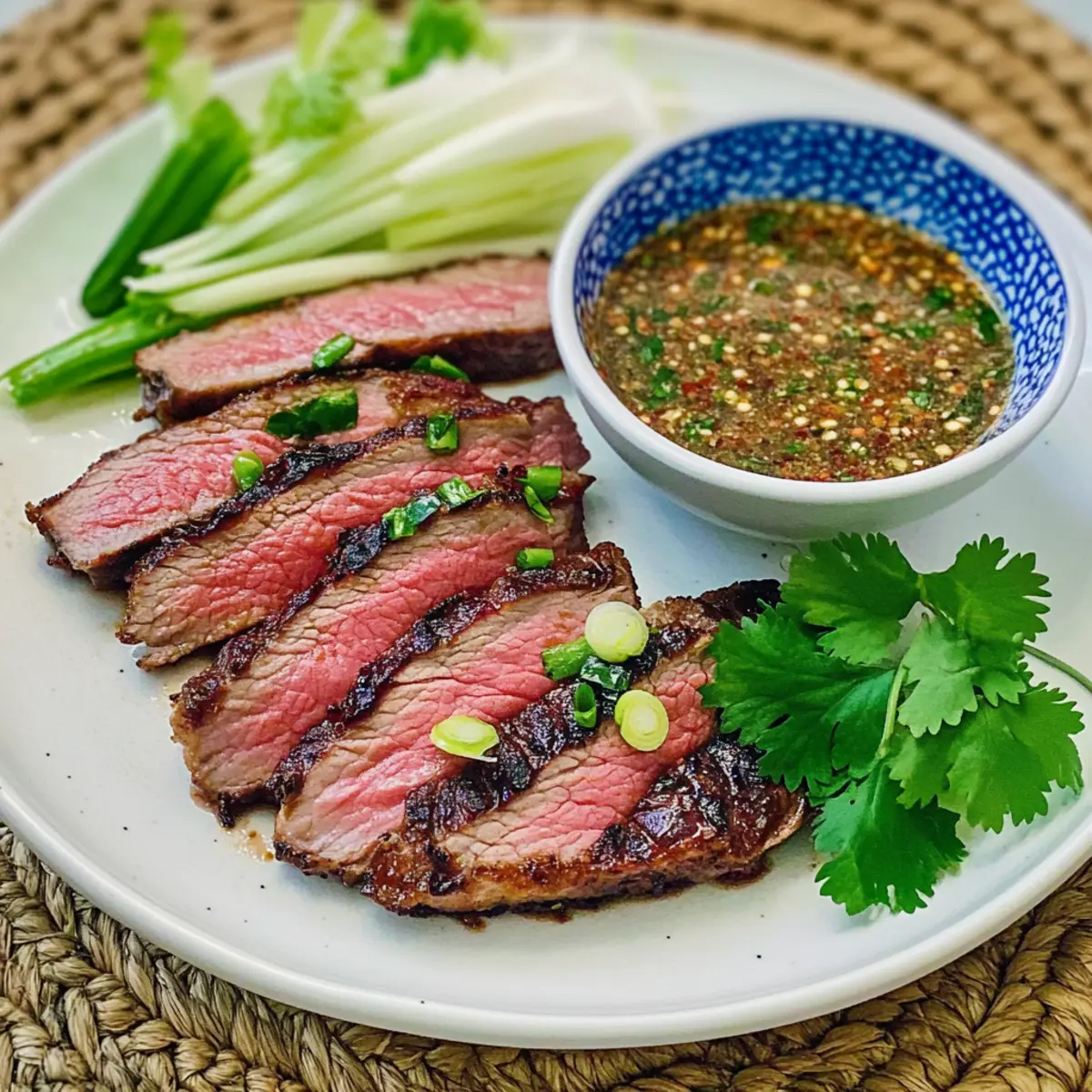 Tiger Beef with Nam Jim Jaew Sauce